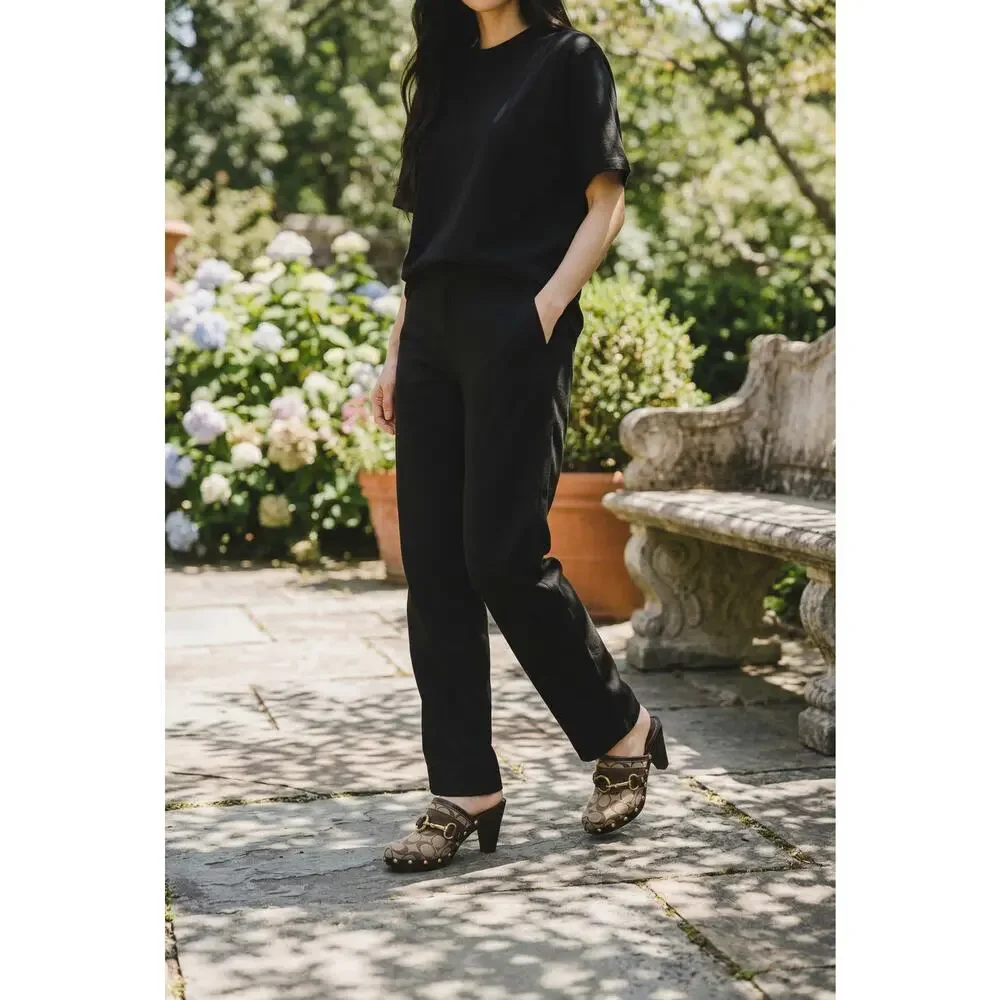 Y2K Coach Q104 Sutton Signature Jacquard Mule Size 7M